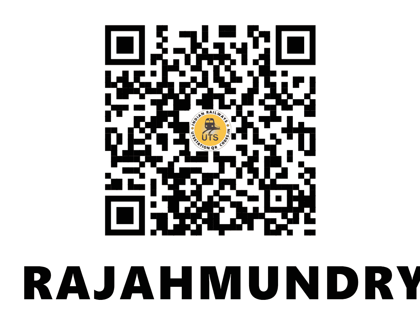 UTS QR Code for RAJAHMUNDRY - RJY - SC (ANDHRA PRADESH)